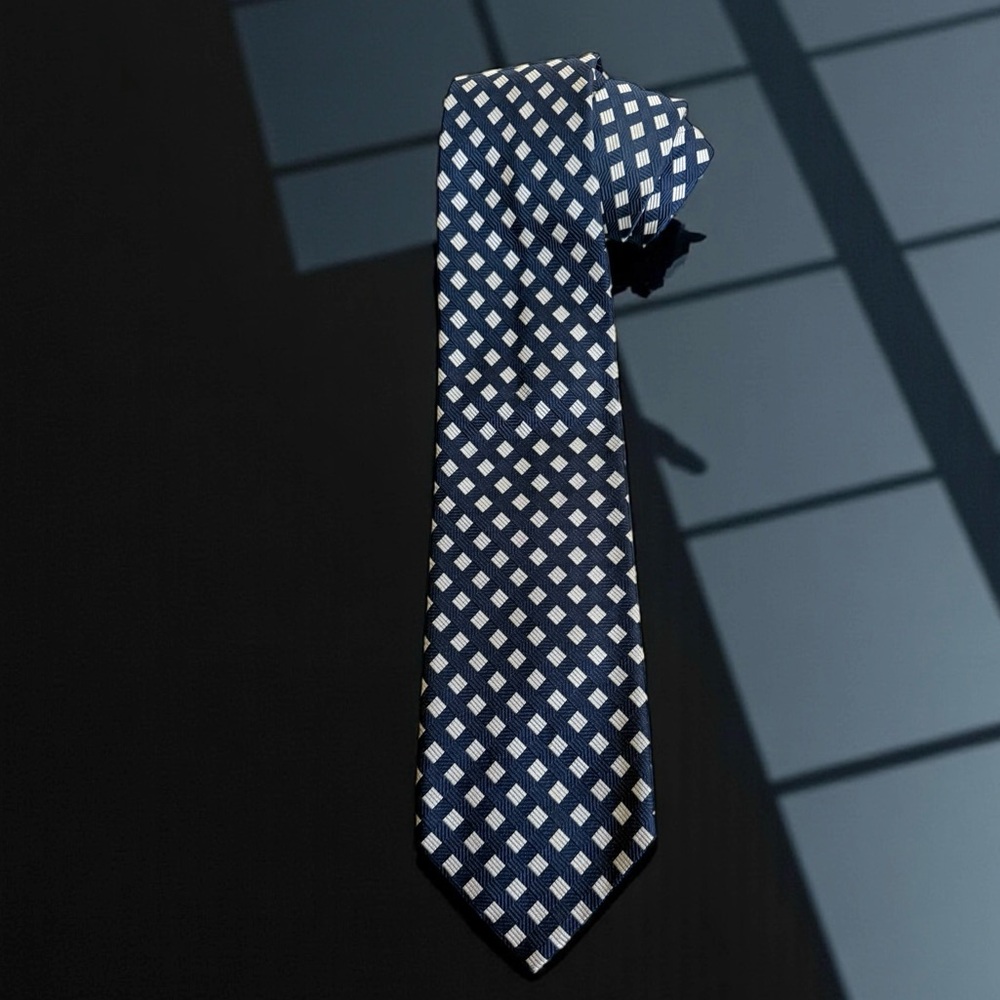 LUCIANO BARBERA Silk Geometric Box Tie